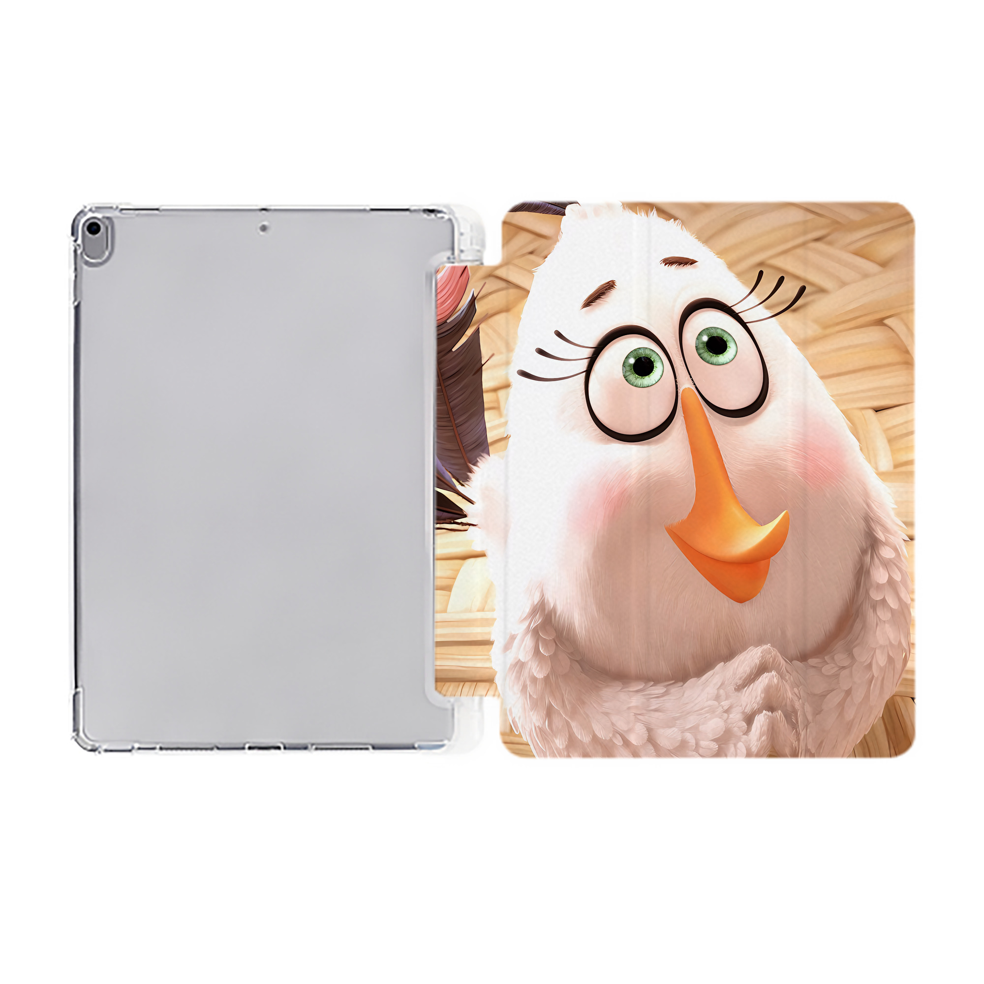 （画像用） Angry Birds アングリーバード IPad ケース ペン収納付き 三つ折りスタンド PUレザー×シリコン 対応機種9.5/10.5/10.9インチ